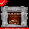 fancy hand carved marble fireplace